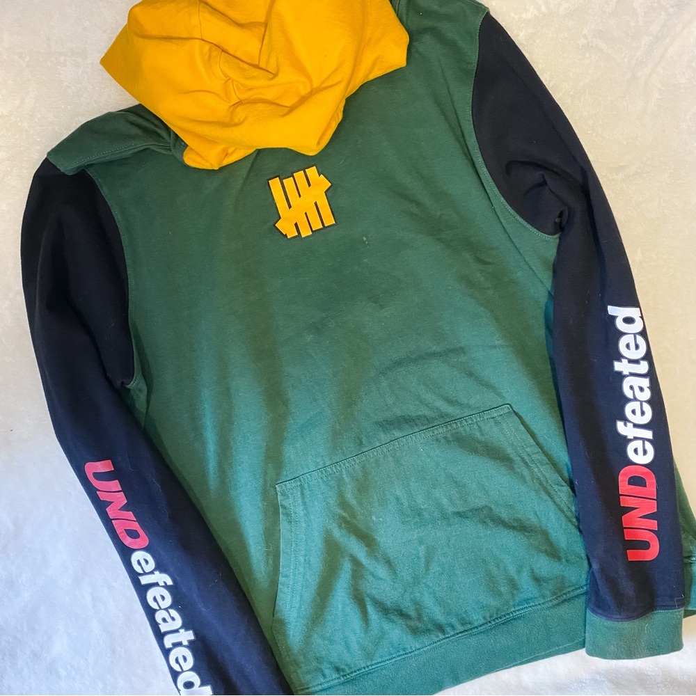 undefeated green and yellow hoodie